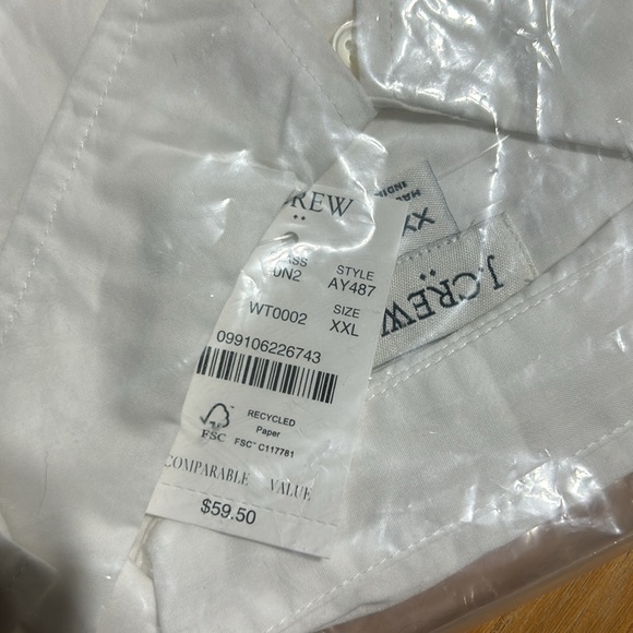 NWT J Crew Factory Hi Lo Relaxed Button Down shirt - Picture 5 of 5